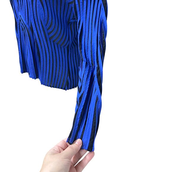 Statement‎ Glam Sheer Jacket Peck & Peck Collection Blue Black Size 10 - Picture 3 of 7